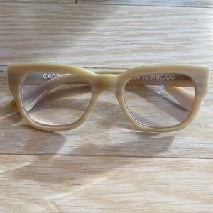 Caddis Miklos Light Tan Cream 1.50 Reading Glasses Blue Light